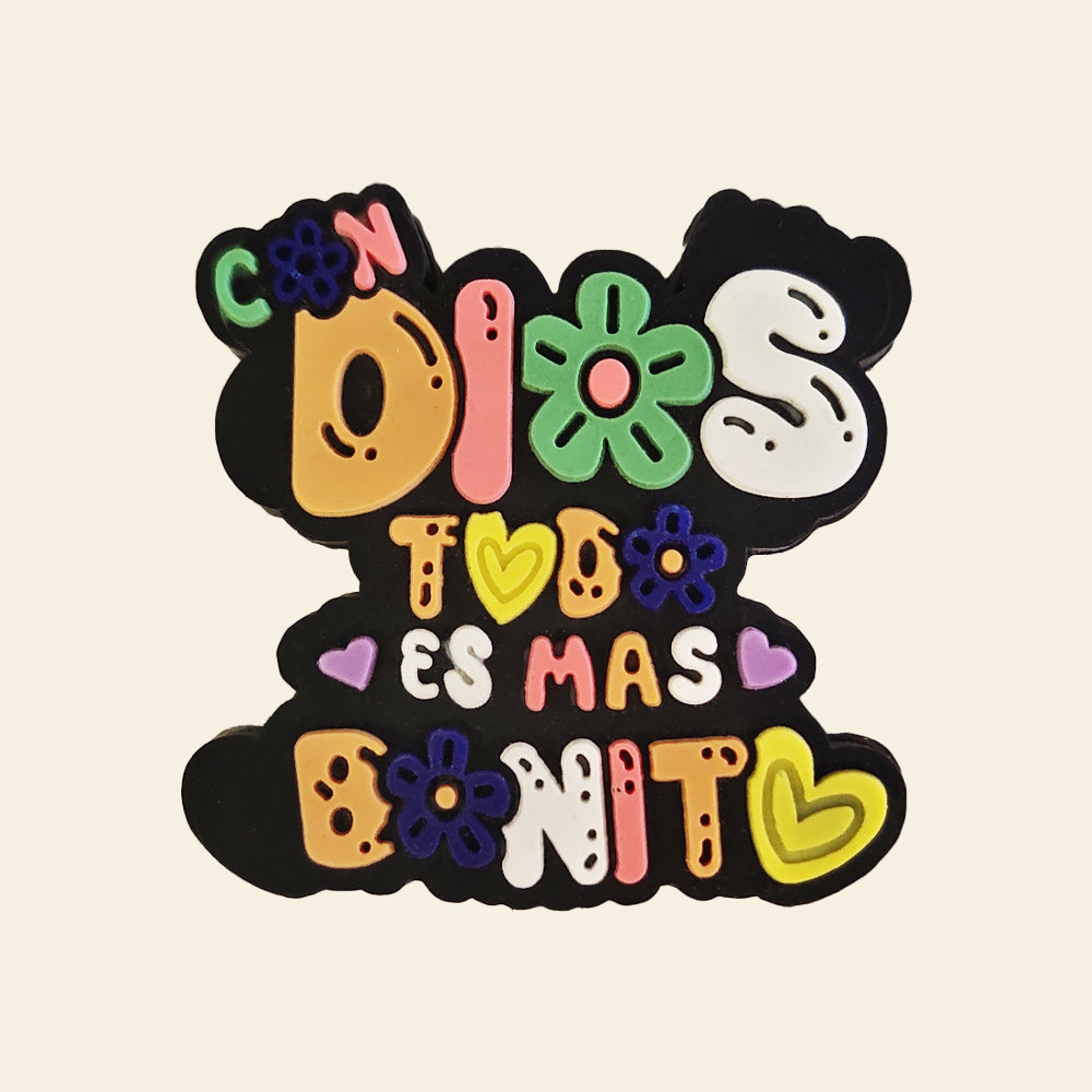 Wholesale 10pcs Cartoon Letters Silicone Focal Beads